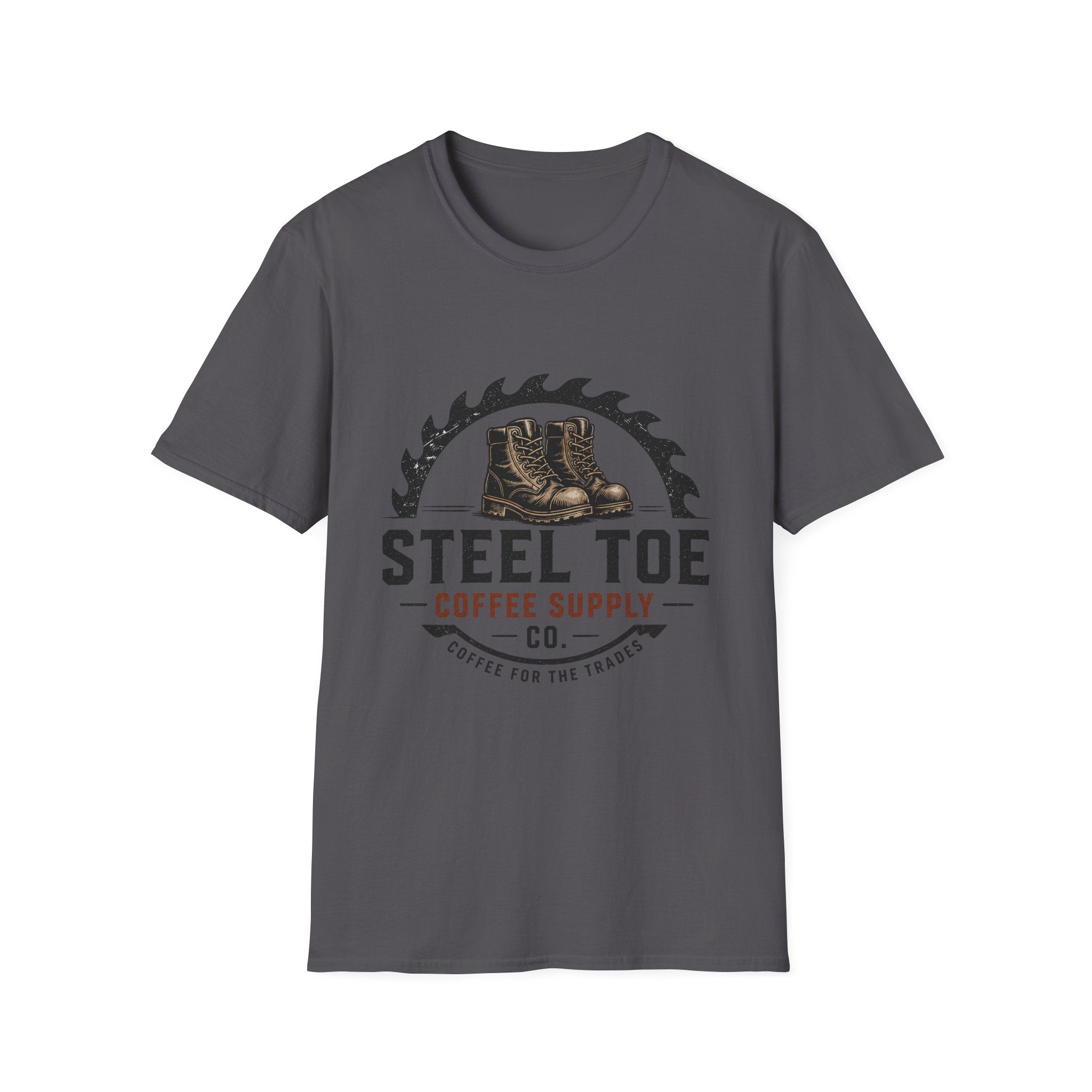 Steel Toe Coffee Supply T-Shirt — Work Boot Logo Tee