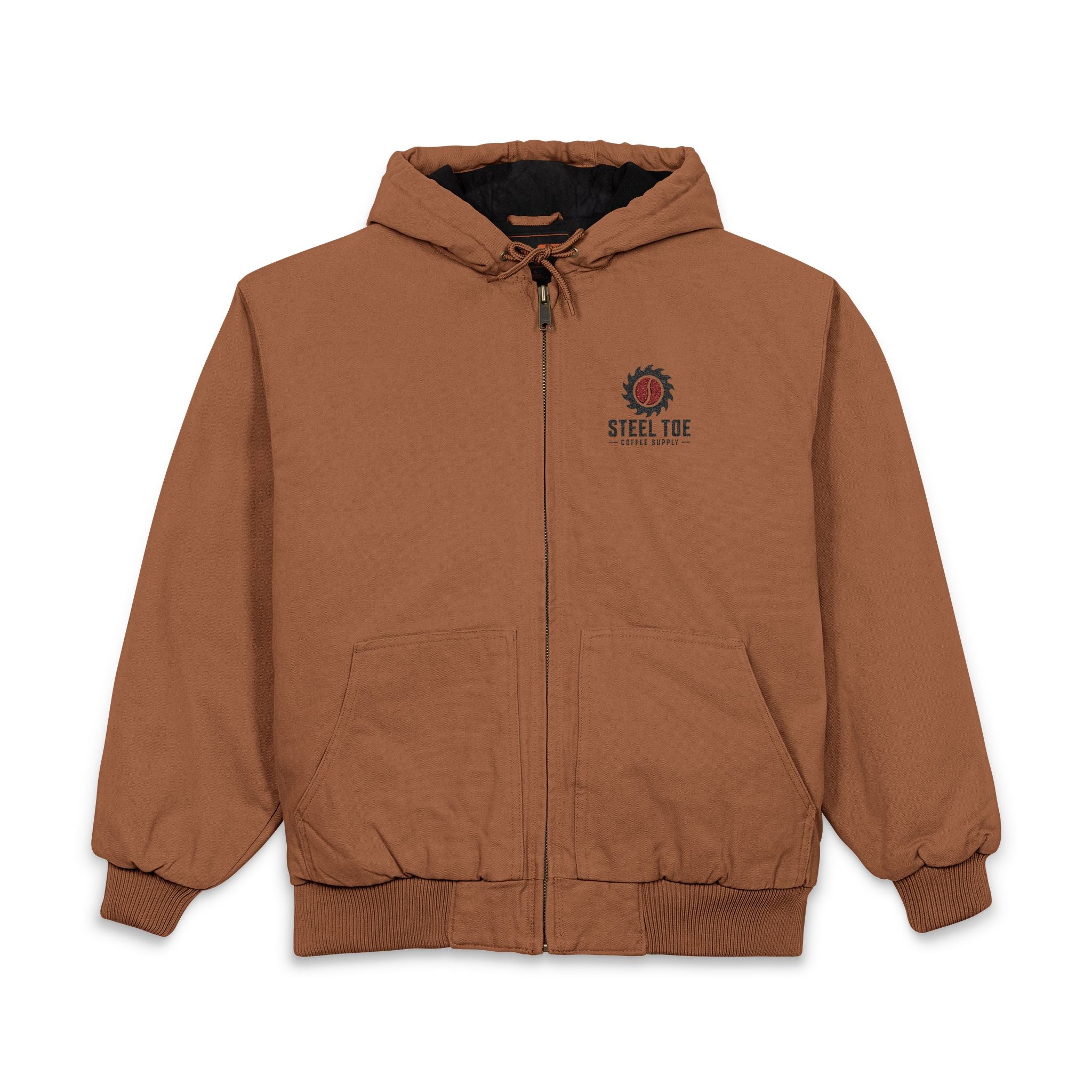 CornerStone® Men's Duck Cloth Hooded Work Jacket (Embroidery)