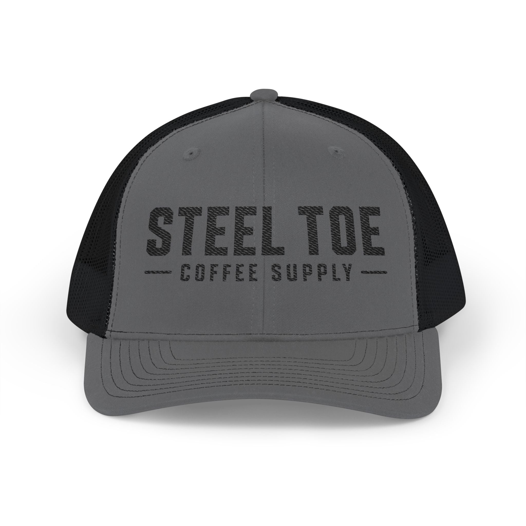 Steel Toe Coffee Supply Trucker Cap — Vintage Logo Snapback Hat