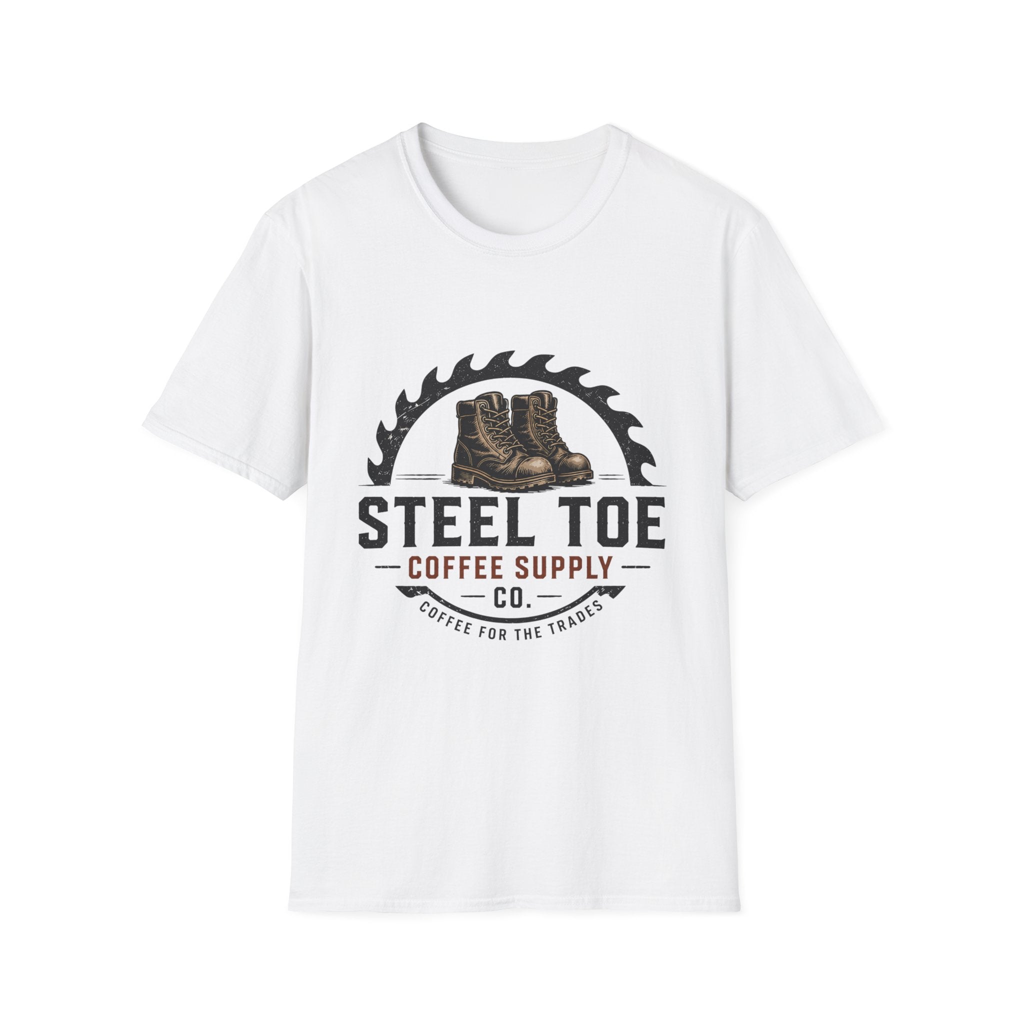 Steel Toe Coffee Supply T-Shirt — Work Boot Logo Tee