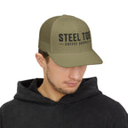 Steel Toe Coffee Supply Trucker Cap — Vintage Logo Snapback Hat