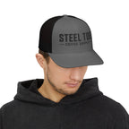 Steel Toe Coffee Supply Trucker Cap — Vintage Logo Snapback Hat