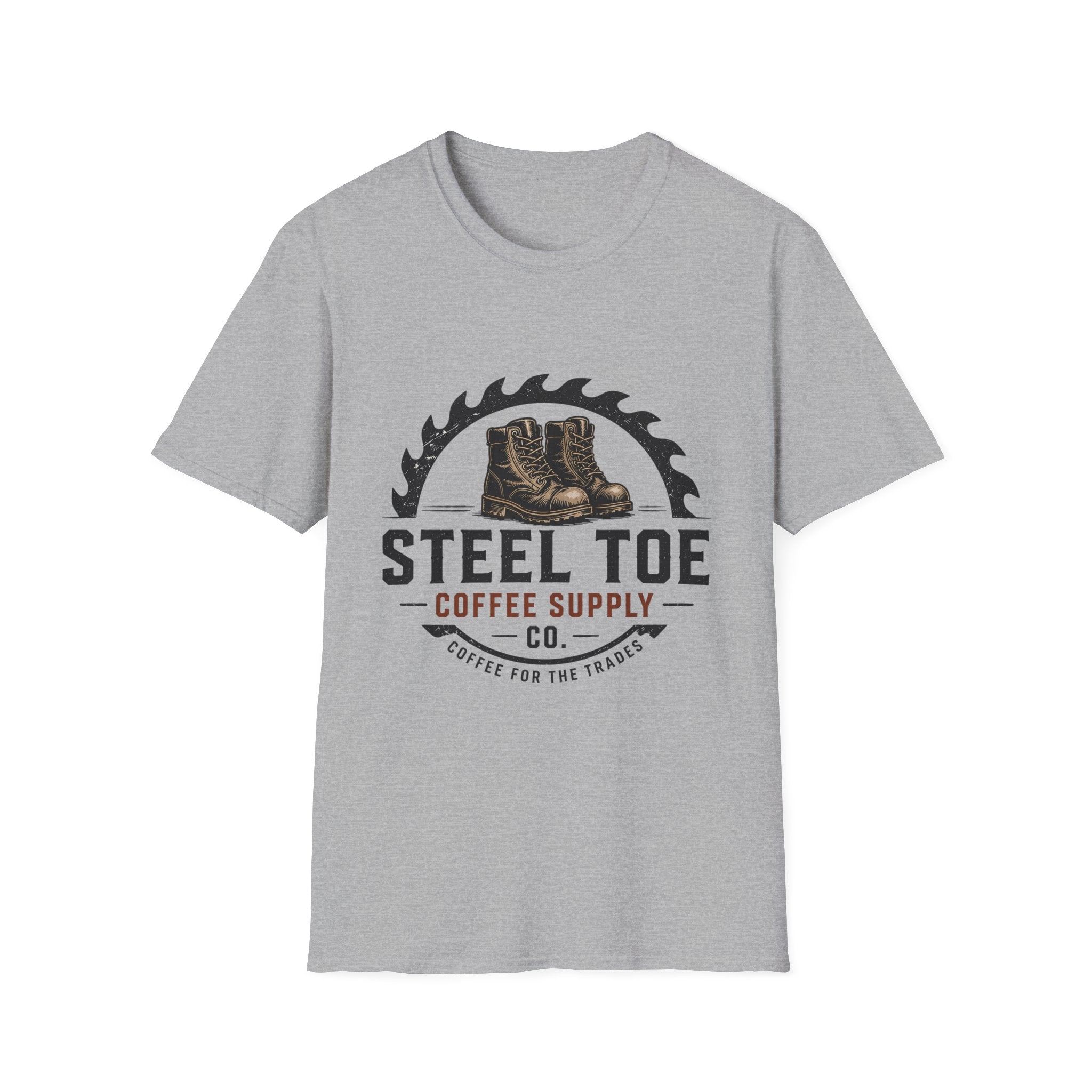 Steel Toe Coffee Supply T-Shirt — Work Boot Logo Tee